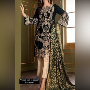 Pakistani velvet suit